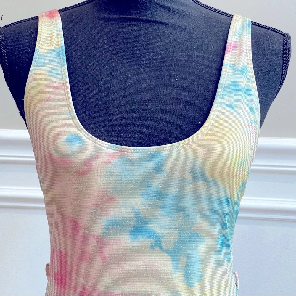 River Island Scoop Neck.  One-Piece Swimsuit in Light Pink - Picture 2 of 7